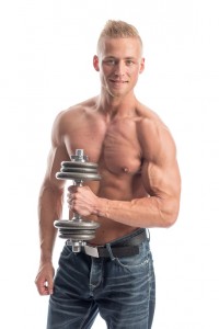 muskel hantel stockfoto    